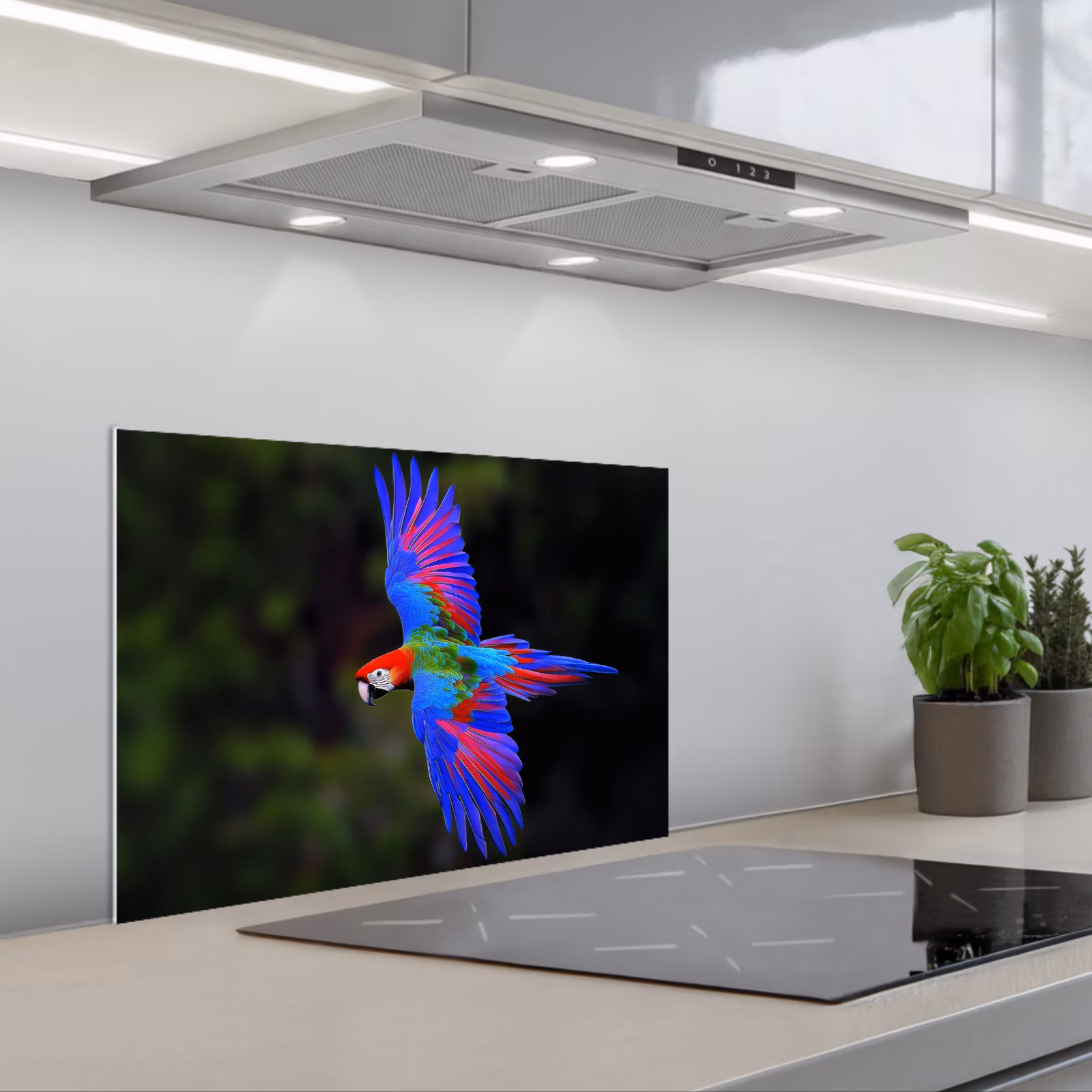 Fond de hotte - Couleurs vives - Perroquet - Forêt - Ailes — 1