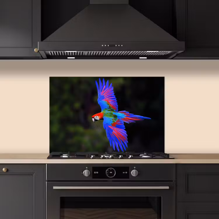 Fond de hotte - Couleurs vives - Perroquet - Forêt - Ailes — 5