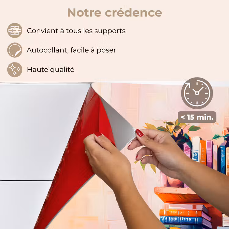 Fond de hotte - Étagères - Livres - Feuilles — 4