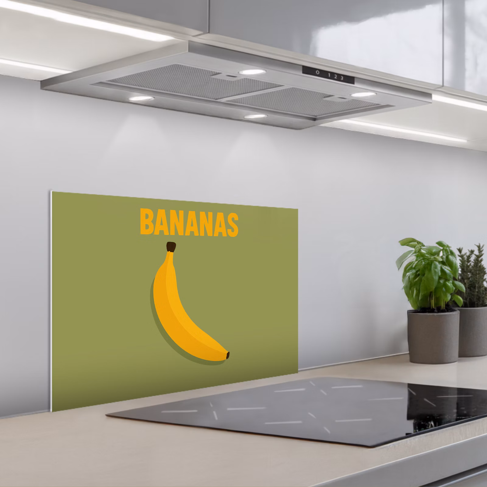 Fond de hotte - Banane - Minimaliste - Jaune — 1