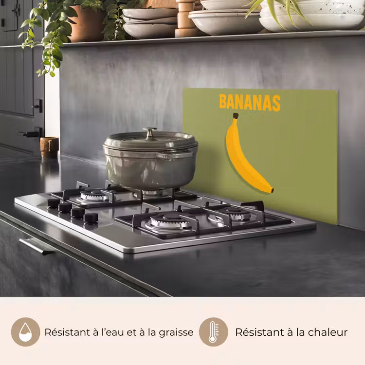 Fond de hotte - Banane - Minimaliste - Jaune — 2