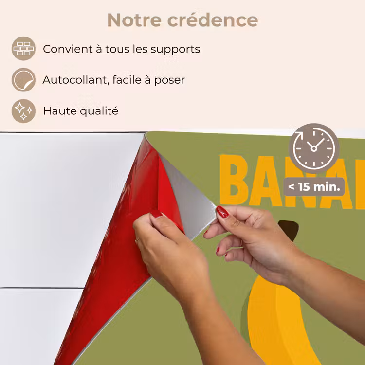 Fond de hotte - Banane - Minimaliste - Jaune — 4