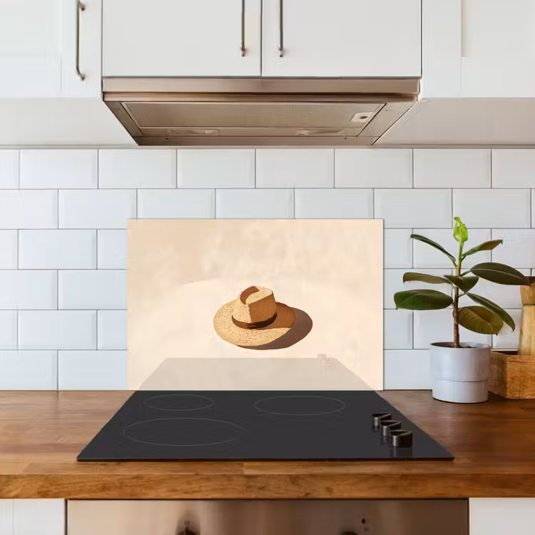 Fond de hotte - Chapeau - Minimaliste - Teinte - Beige — 3
