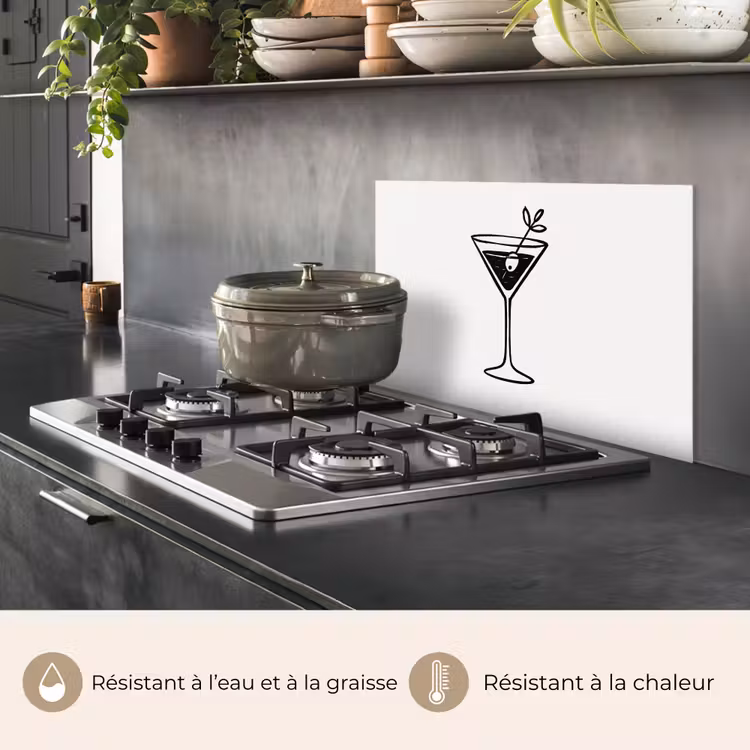 Fond de hotte - Cocktail - Verre - Olive - Minimaliste — 2