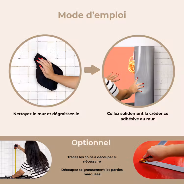 Fond de hotte - Fourchette - Spaghetti - Artistique - Rose — 6