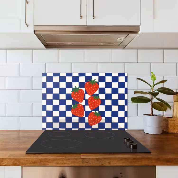Fond de hotte - Bloqué - Bleu - Fraise — 3
