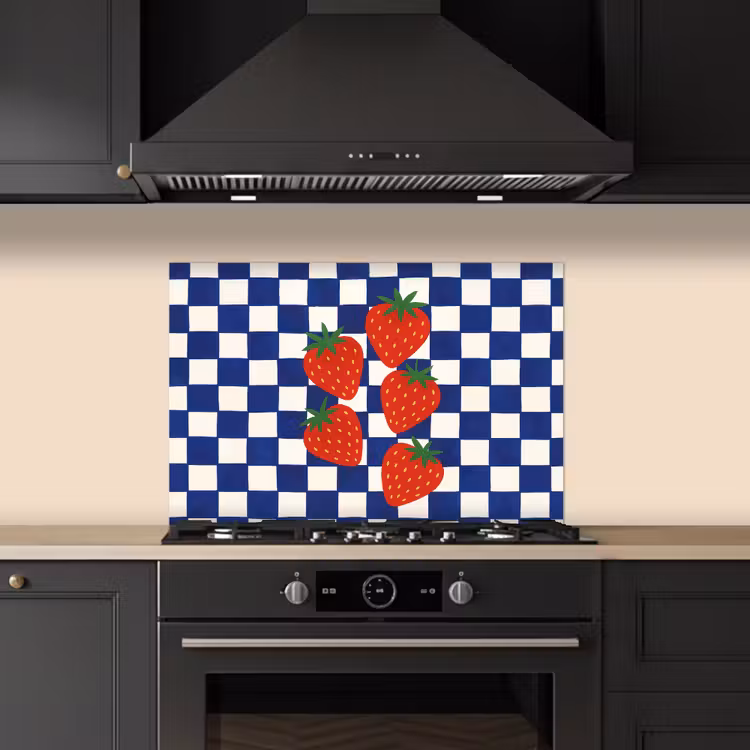 Fond de hotte - Bloqué - Bleu - Fraise — 5