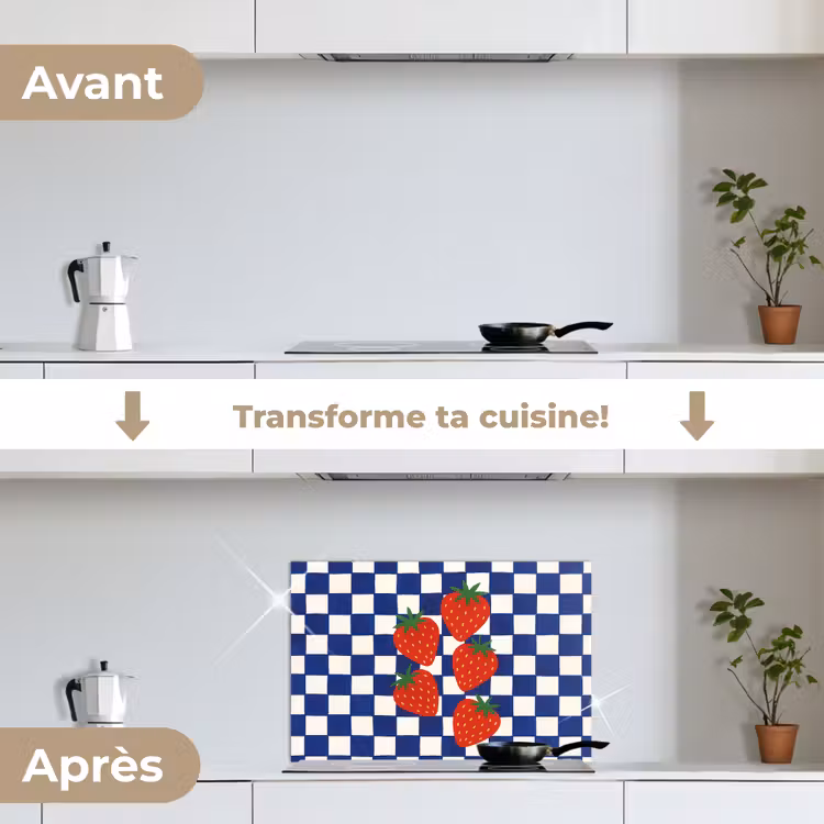 Fond de hotte - Bloqué - Bleu - Fraise — 7