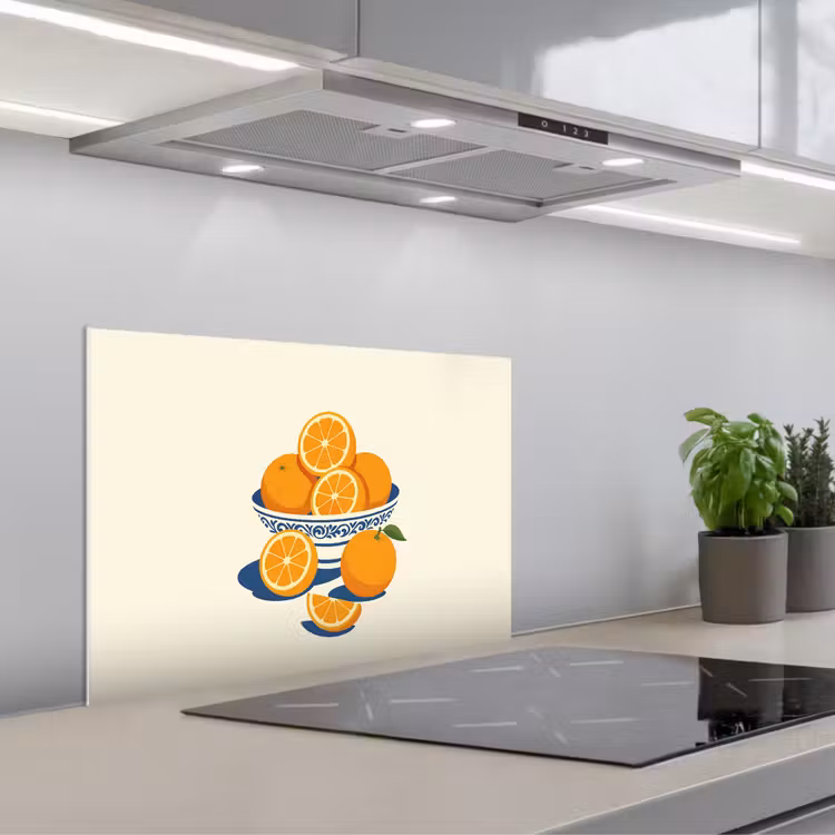 Fond de hotte - Bol - Minimaliste - Orange - Oranges — 1
