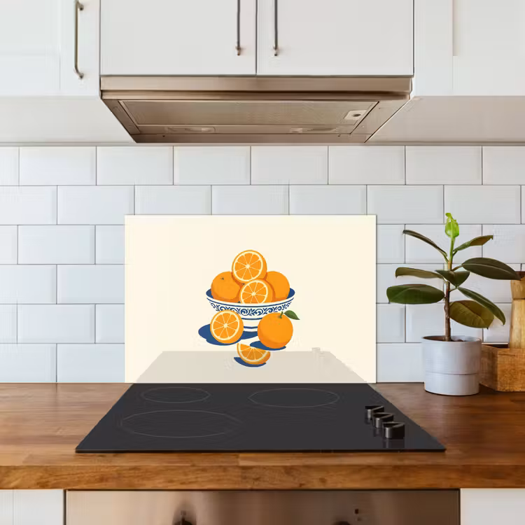 Fond de hotte - Bol - Minimaliste - Orange - Oranges — 3