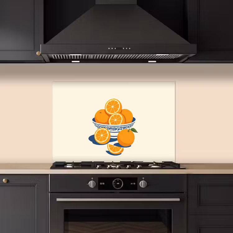 Fond de hotte - Bol - Minimaliste - Orange - Oranges — 5