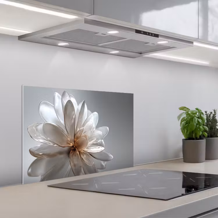 Fond de hotte - Fleur - Blanc - Neutre — 1
