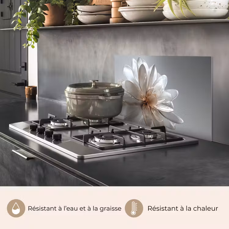 Fond de hotte - Fleur - Blanc - Neutre — 2