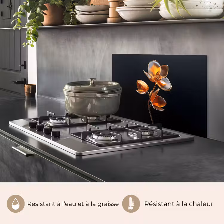 Fond de hotte - Fleur - Orchidée - Orange — 2