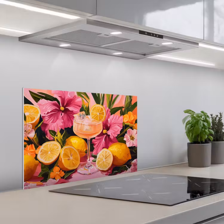 Fond de hotte - Boisson - Fleurs - Jaune — 1