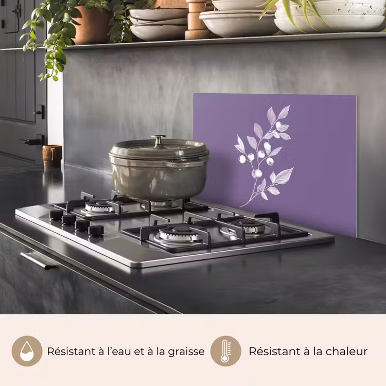 Fond de hotte - Branche - Gracieuse - Feuilles - Minimaliste — 2