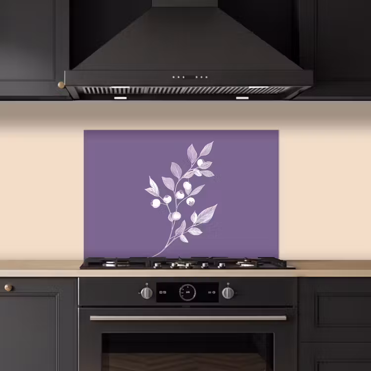 Fond de hotte - Branche - Gracieuse - Feuilles - Minimaliste — 5