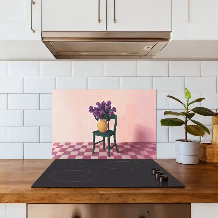 Fond de hotte - Chaise - Vase - Fleurs - Bloqué — 3