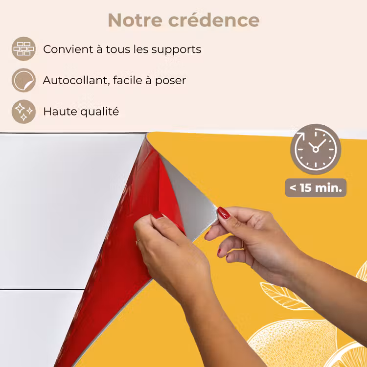 Fond de hotte - Citrons - Illustration - Minimaliste - Jaune — 4