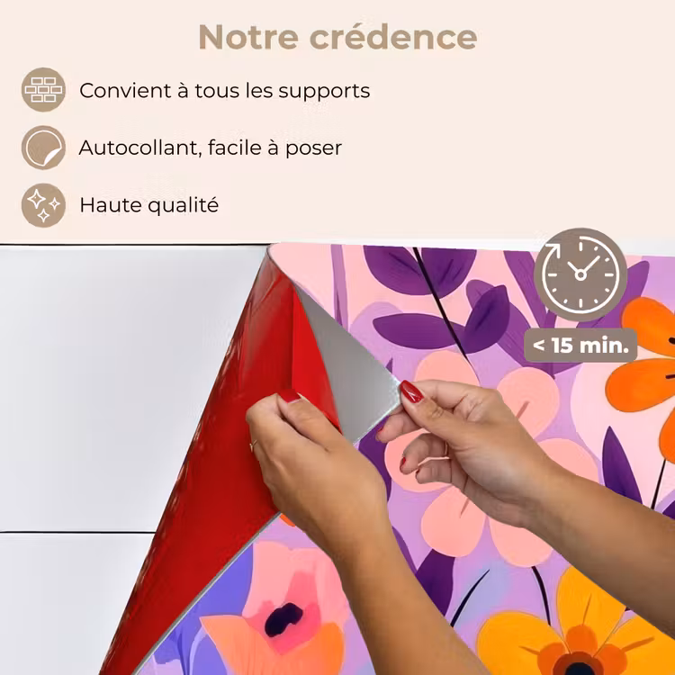 Fond de hotte - Fleurs - colorées - Feuilles — 4