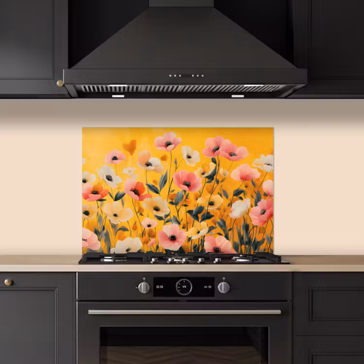 Fond de hotte - Fleurs - Champ - Jaune — 5
