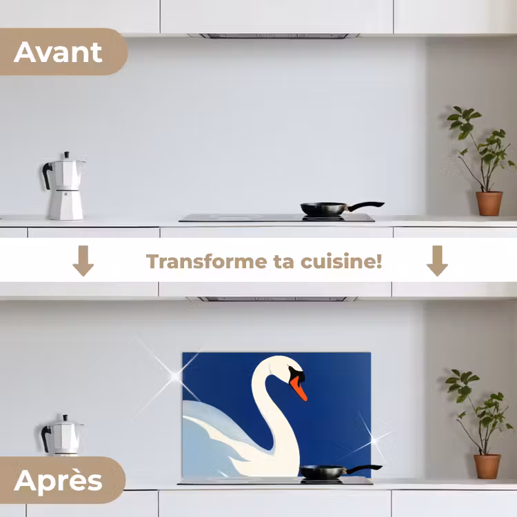 Fond de hotte - Cygne - Blanc - Bec - Illustration — 7