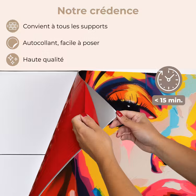 Fond de hotte - Femme - visage - coloré — 4