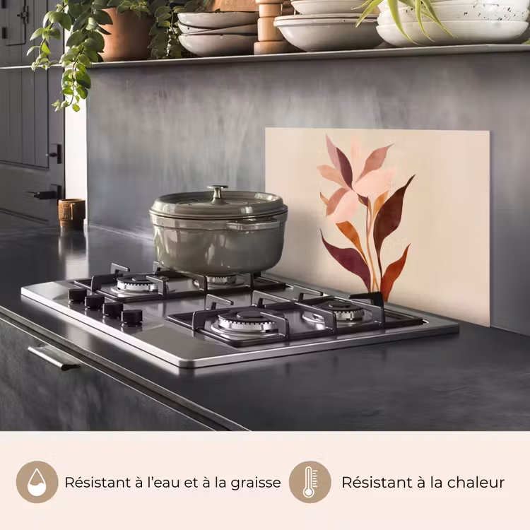 Fond de hotte - Fleurs - Pétales - Minimaliste - Rose — 2