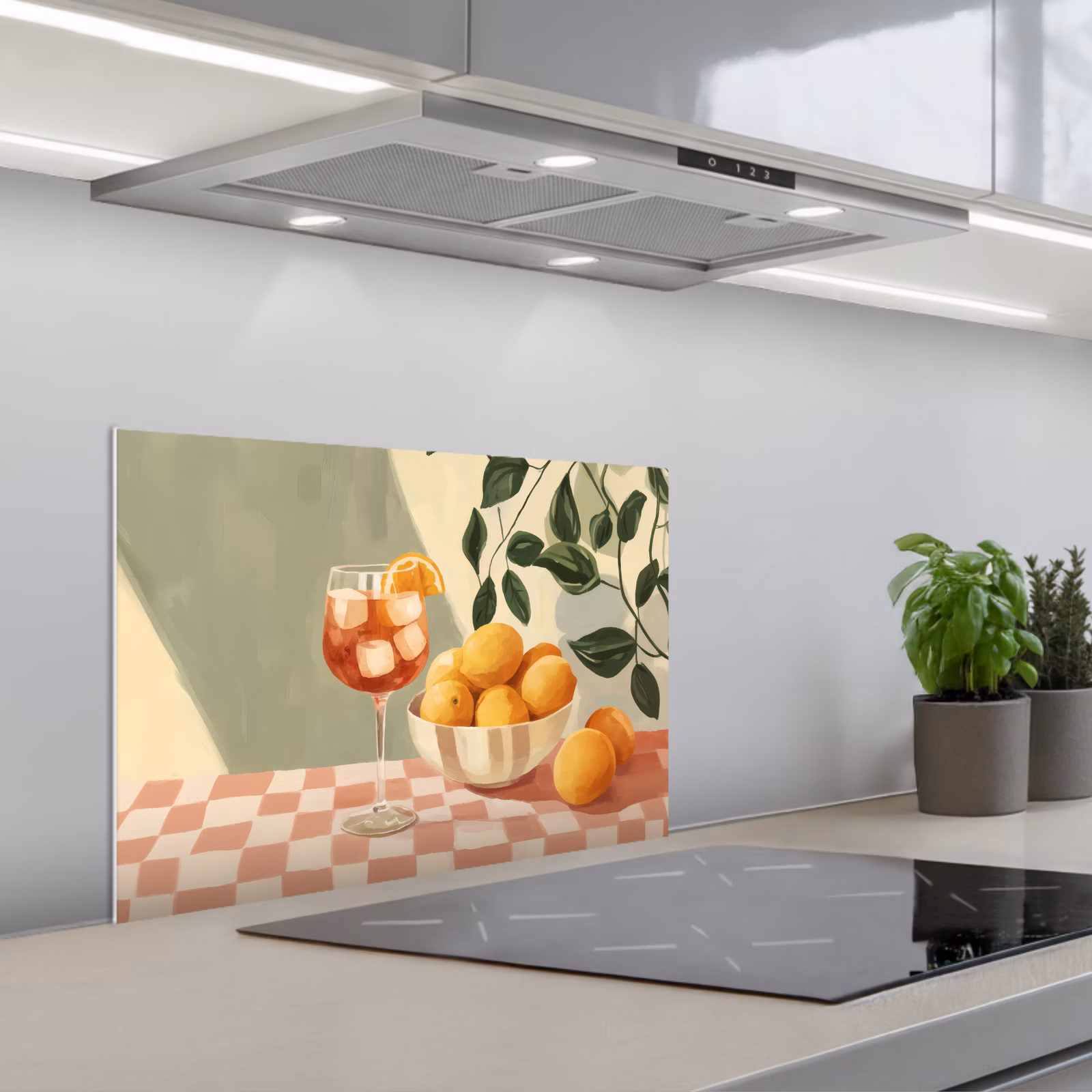 Fond de hotte - Citrons - Verre - Nappe - Bloqué — 1