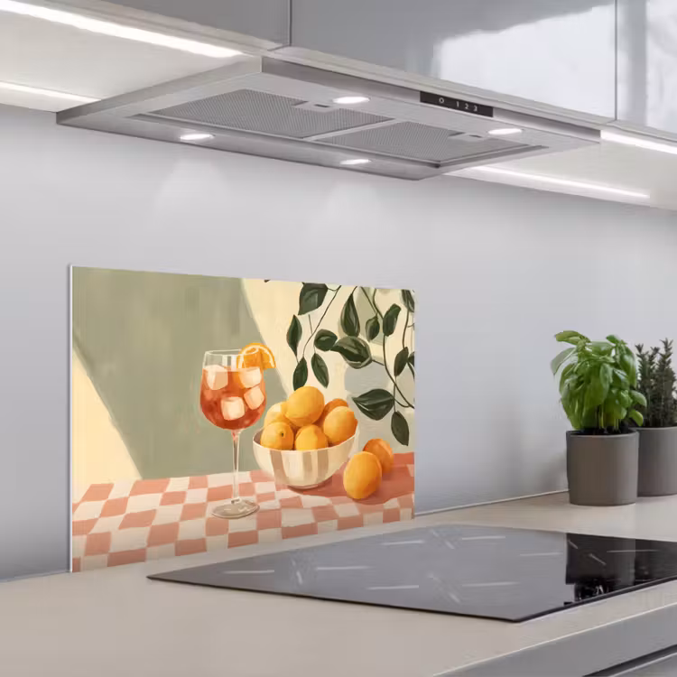 Fond de hotte - Citrons - Verre - Nappe - Bloqué — 1