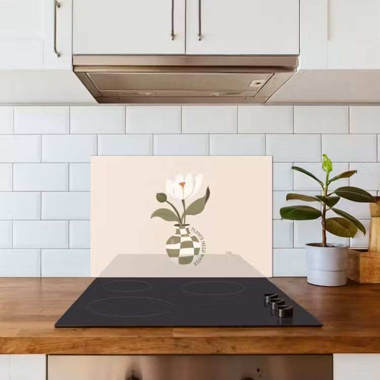 Fond de hotte - Fleur - Blanche - Vase - Citation — 3