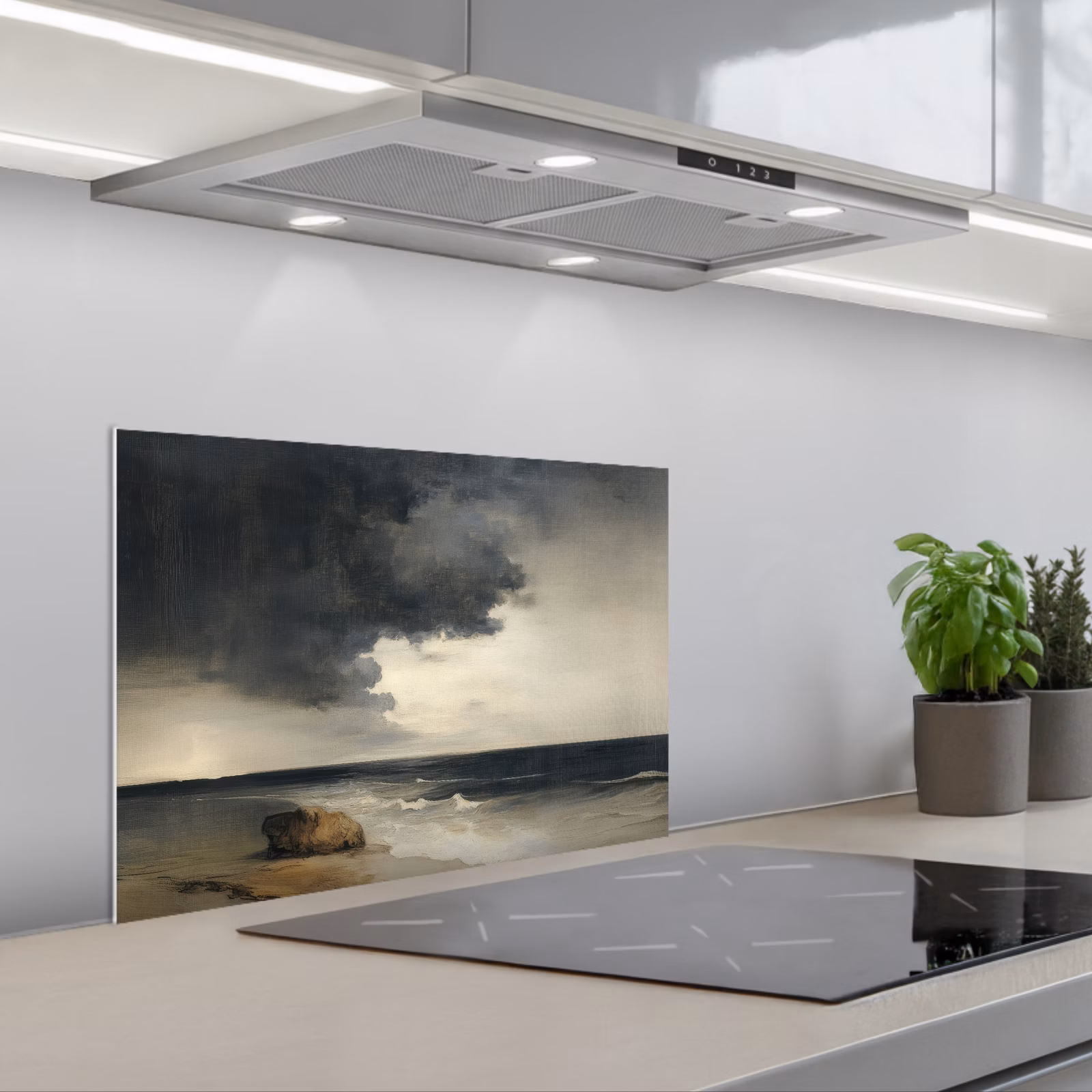 Fond de hotte - Côte - Vagues - Rocher - Tempête — 1