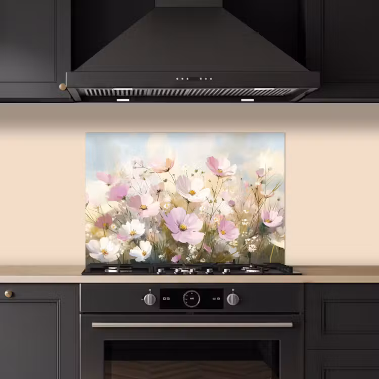 Fond de hotte - Champ de fleurs - Teintes claires - Peintures — 5