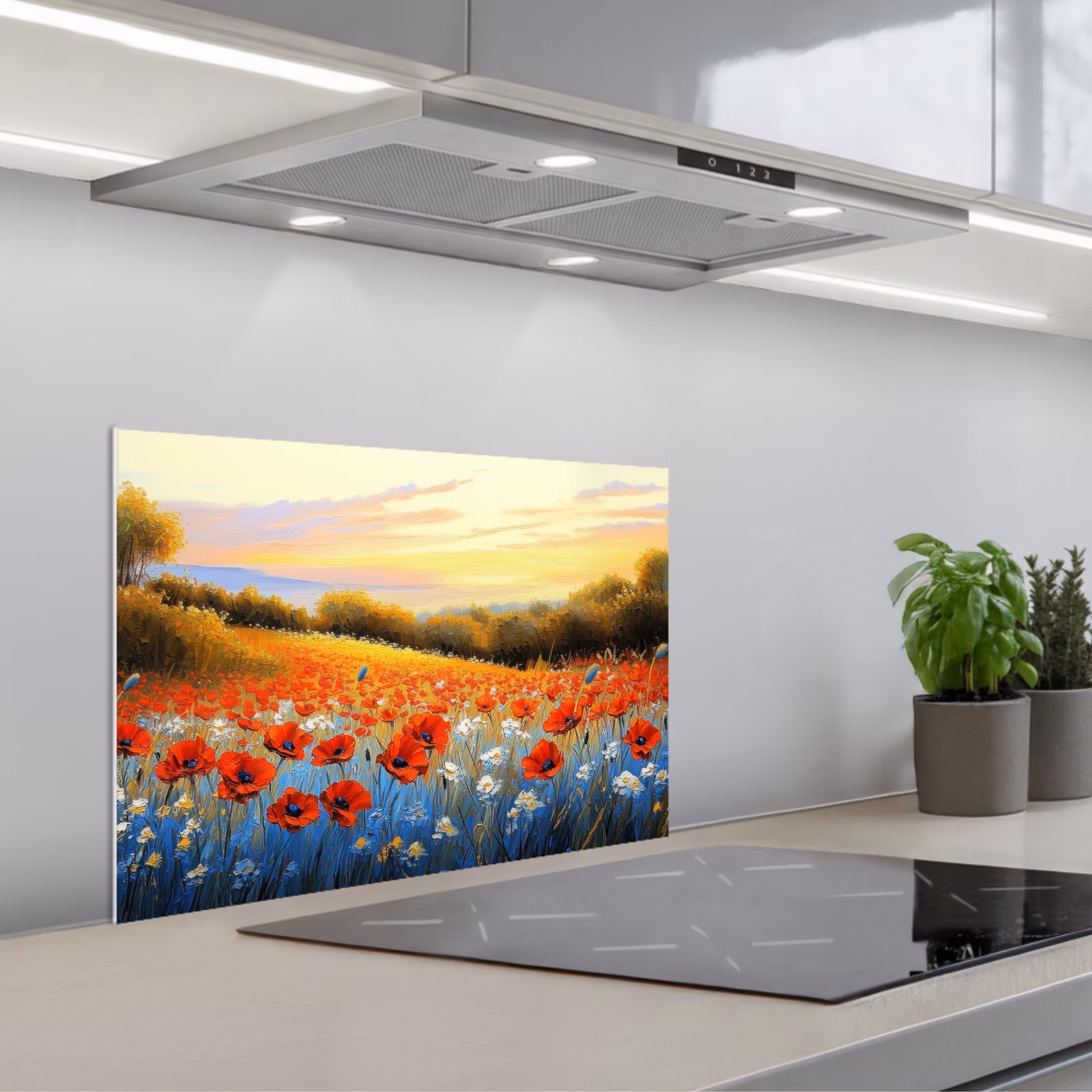 Fond de hotte - Coquelicot - Champ de fleurs - Coloré — 1