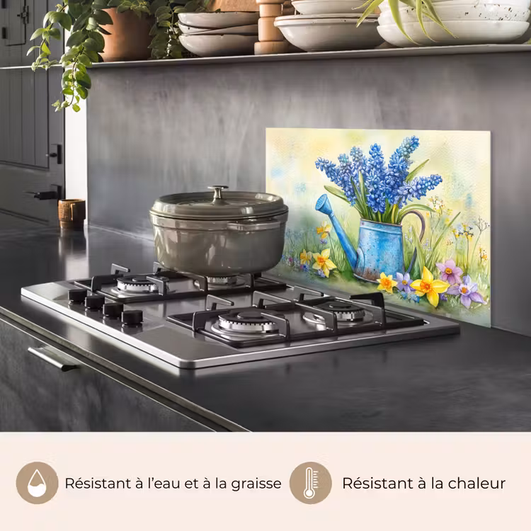Fond de hotte - Arrosoir - Lavande - Fleurs — 2