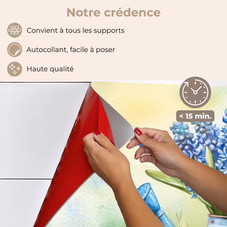 Fond de hotte - Arrosoir - Lavande - Fleurs — 4