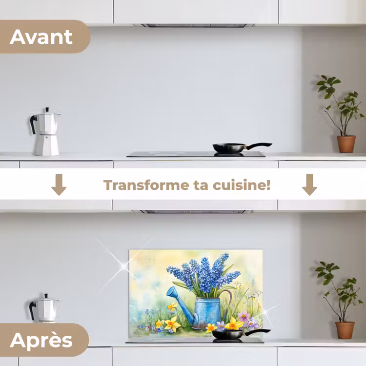 Fond de hotte - Arrosoir - Lavande - Fleurs — 7