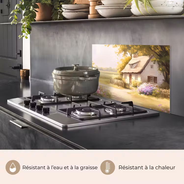 Fond de hotte - Chalet - Bois - Fleurs — 2