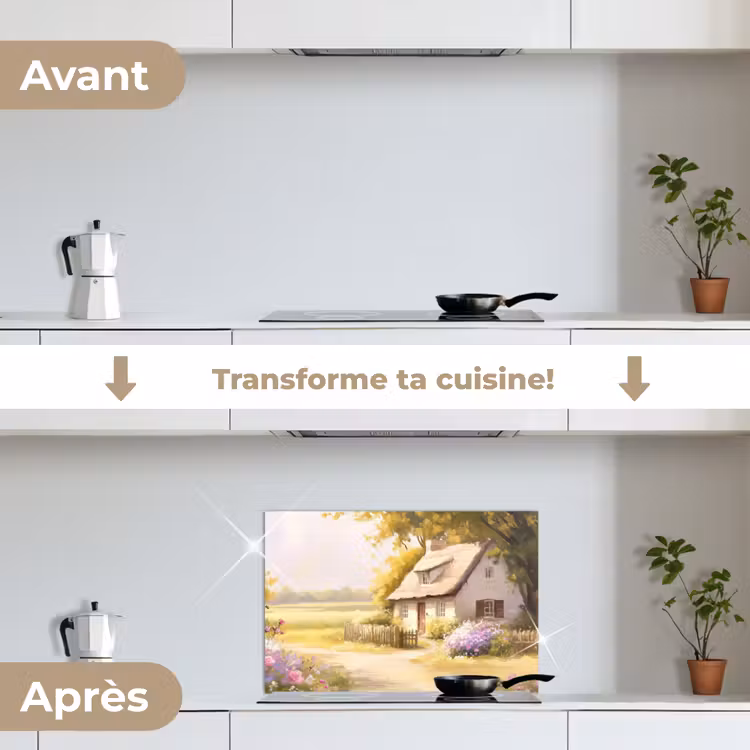 Fond de hotte - Chalet - Bois - Fleurs — 7