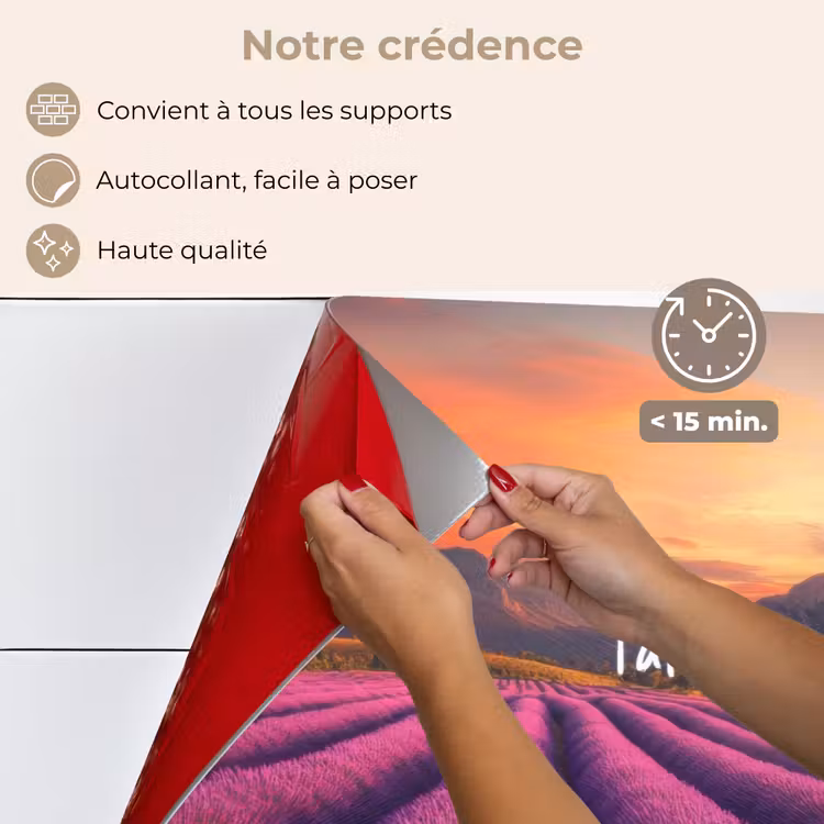 Fond de hotte - Champ de lavande - Citation - Coucher de soleil — 4