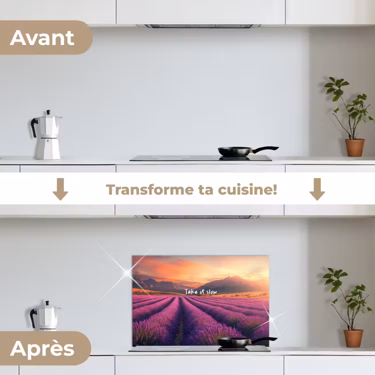 Fond de hotte - Champ de lavande - Citation - Coucher de soleil — 7