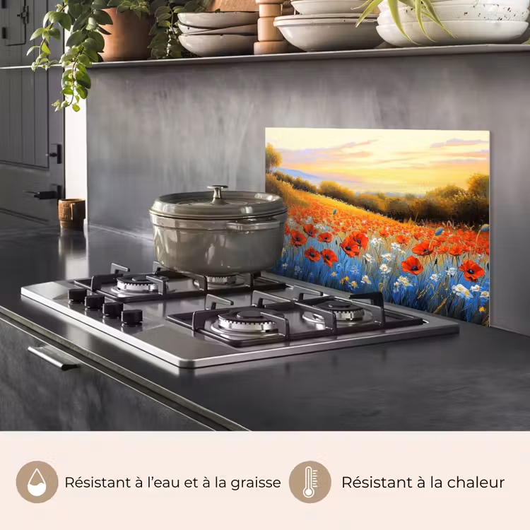 Fond de hotte - Coquelicot - Champ de fleurs - Coloré — 2