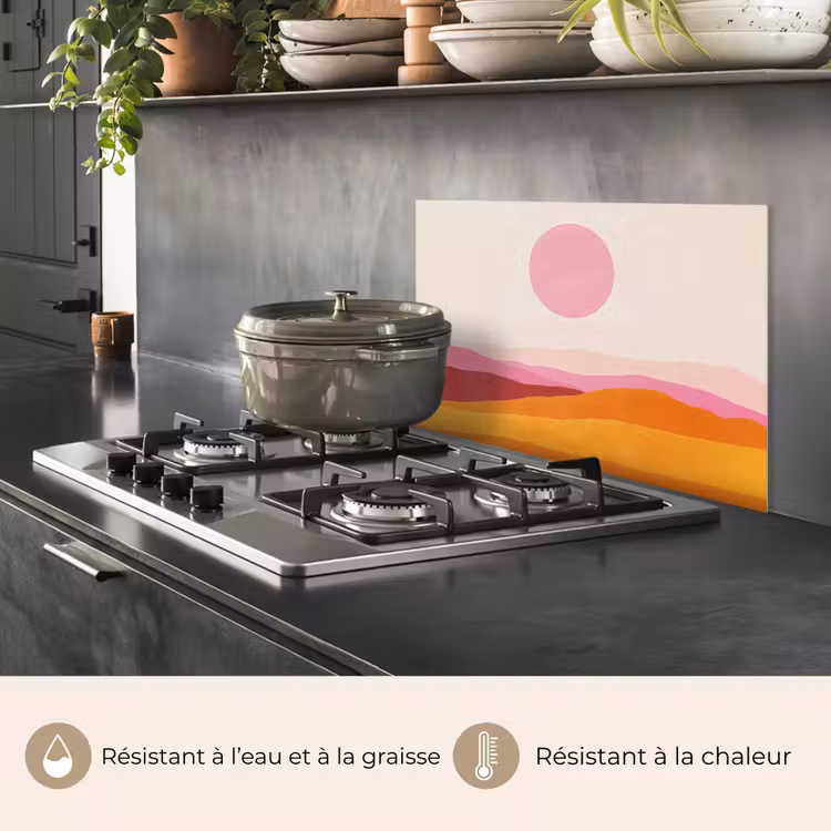 Fond de hotte - Collines - Orange - Soleil - Abstrait — 2