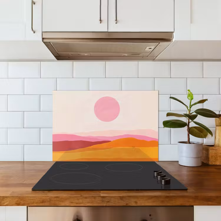 Fond de hotte - Collines - Orange - Soleil - Abstrait — 3
