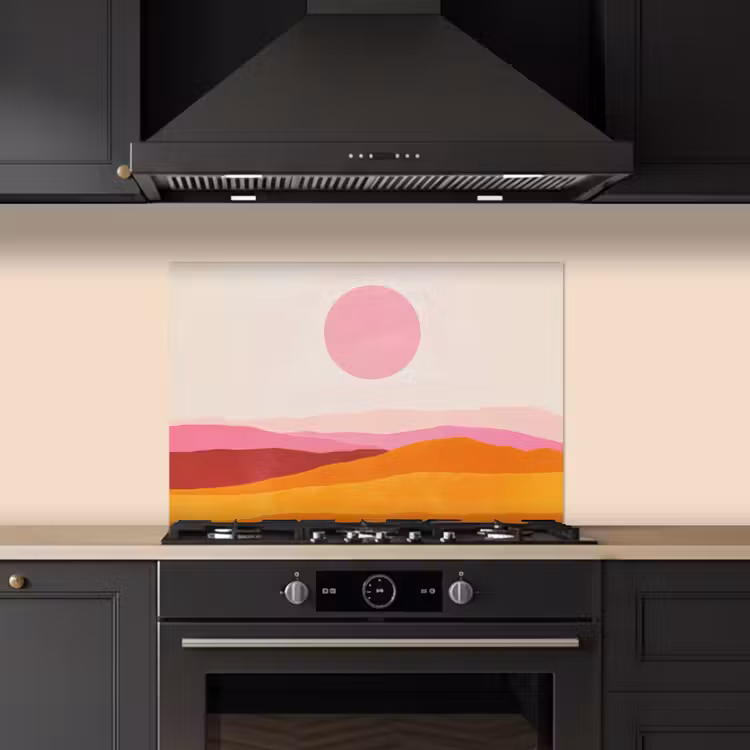 Fond de hotte - Collines - Orange - Soleil - Abstrait — 5