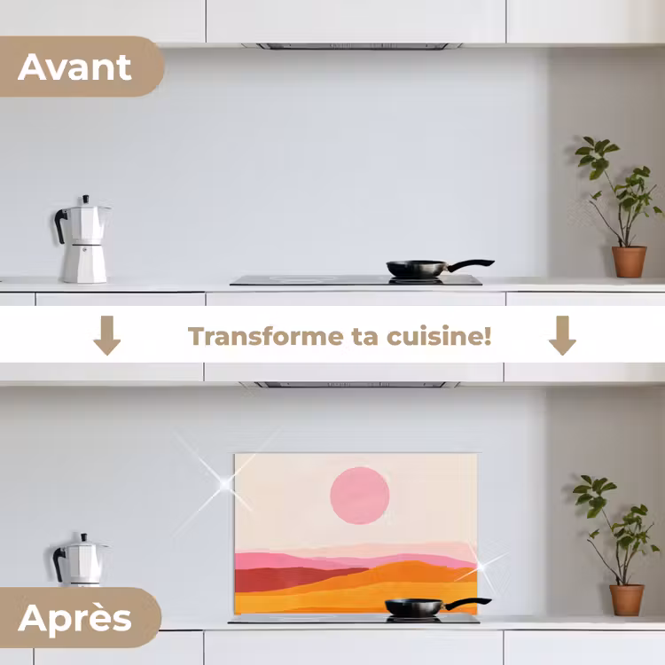 Fond de hotte - Collines - Orange - Soleil - Abstrait — 7