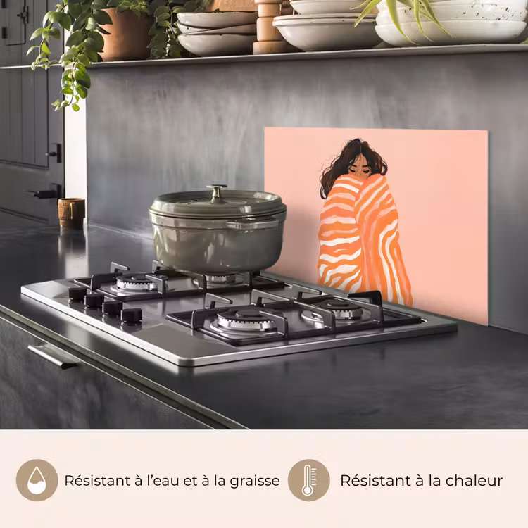 Fond de hotte - Fille - Couverture - Rayée - Orange — 2