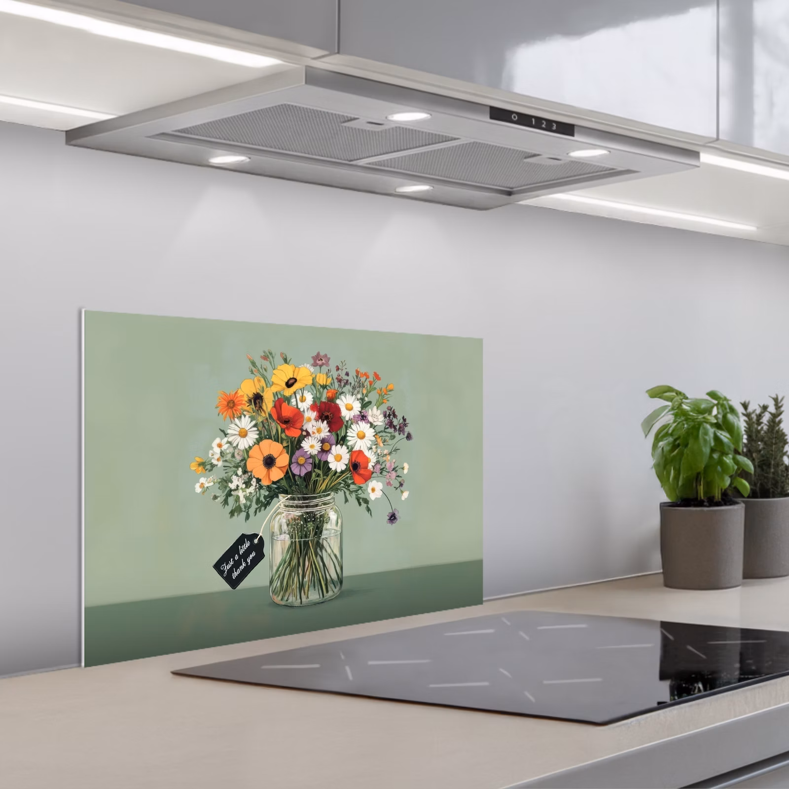 Fond de hotte - Fleurs - Vase - Carte — 1