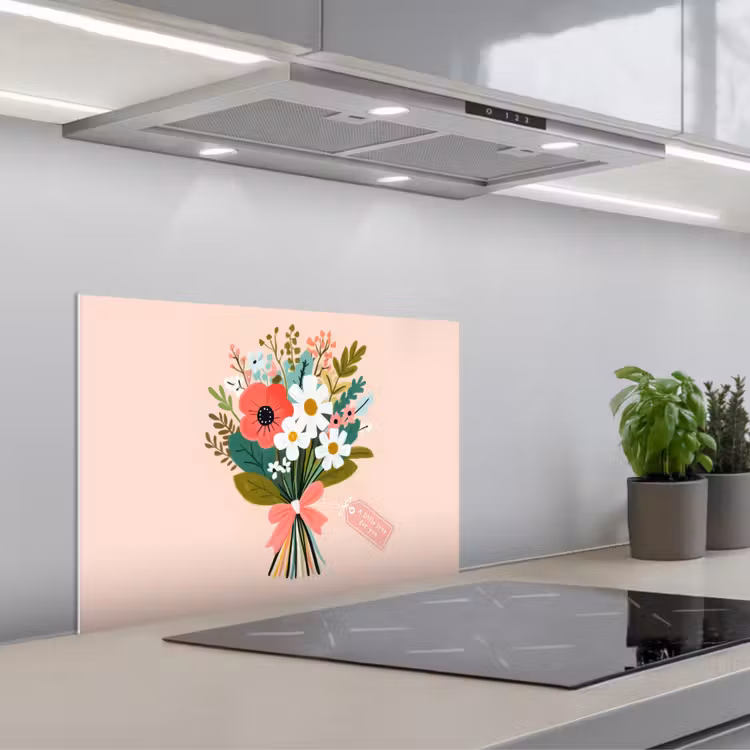 Fond de hotte - Bouquet - Noeud - Carte - Citation — 1