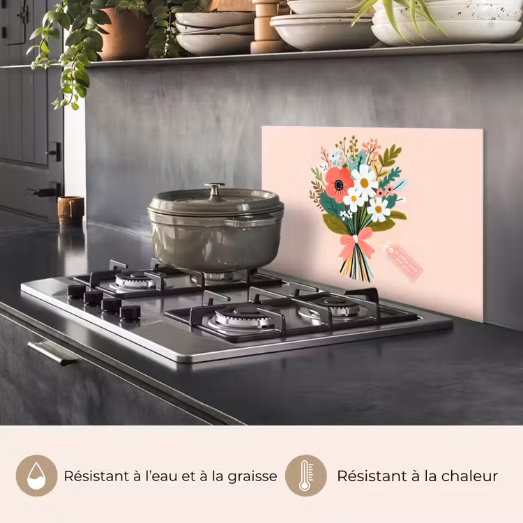 Fond de hotte - Bouquet - Noeud - Carte - Citation — 2